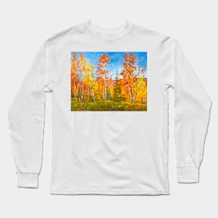 Autumn red and yellow Long Sleeve T-Shirt